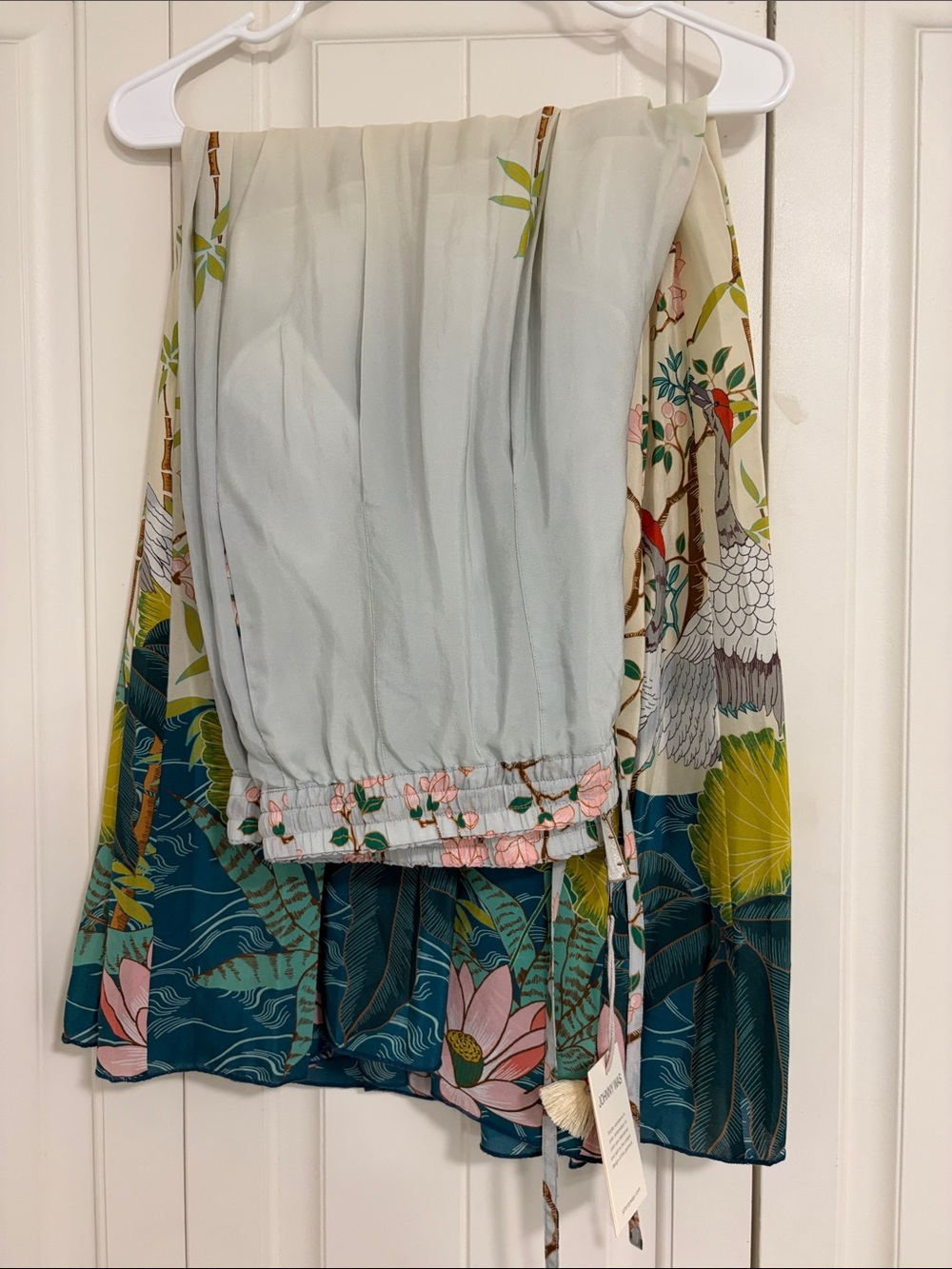 Johnny Was Pribasa Arya Pant (lined) Crane and bamboo garden print - Picture 9 of 13